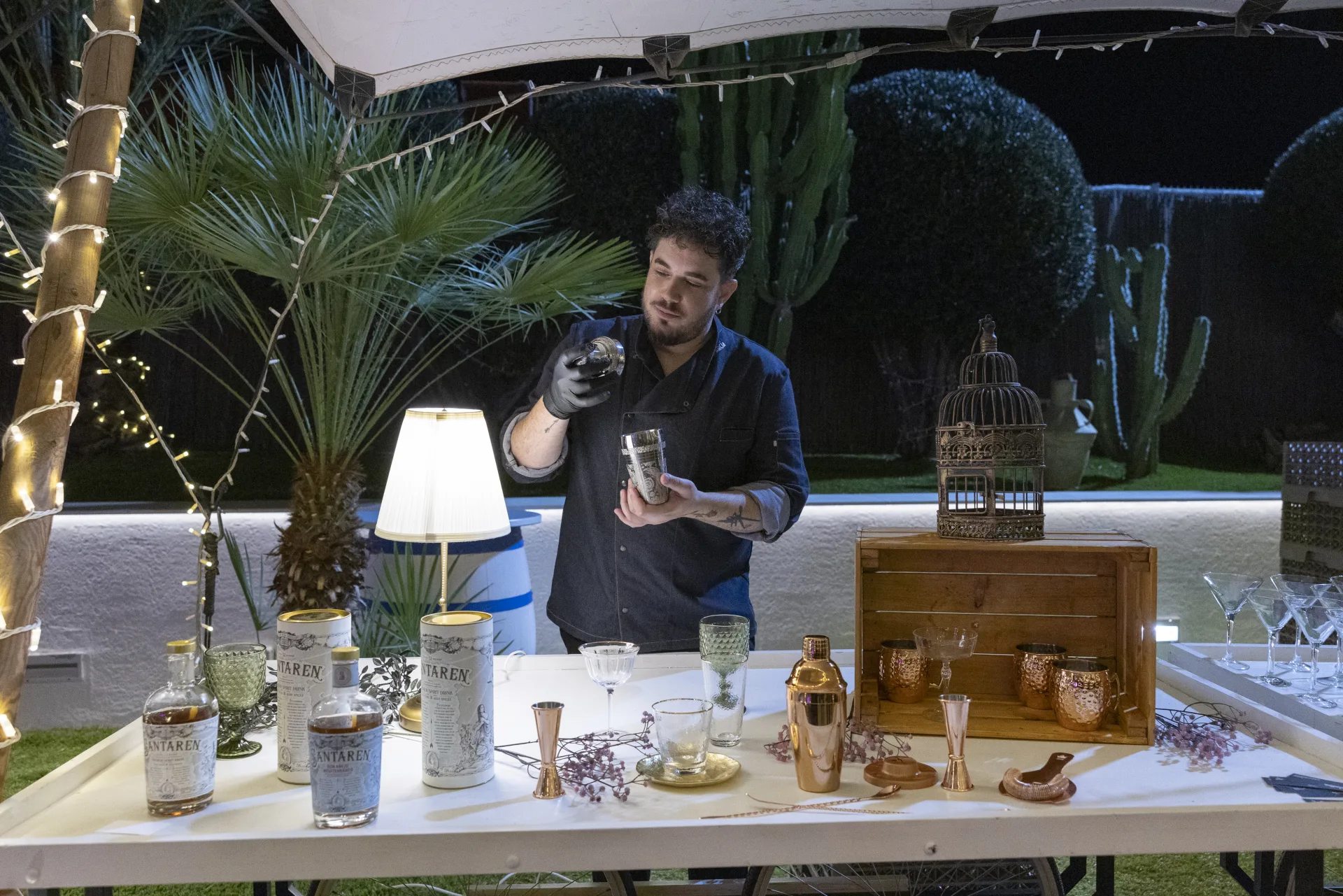 Barra de coctelería premium para eventos