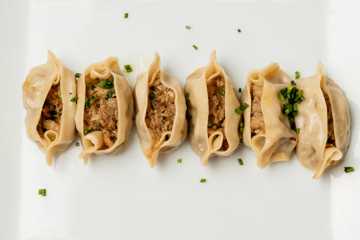 Gyoza de pato crujiente
